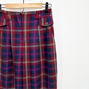 Topshop High Waisted Cuffed Checkered Pants Size 6